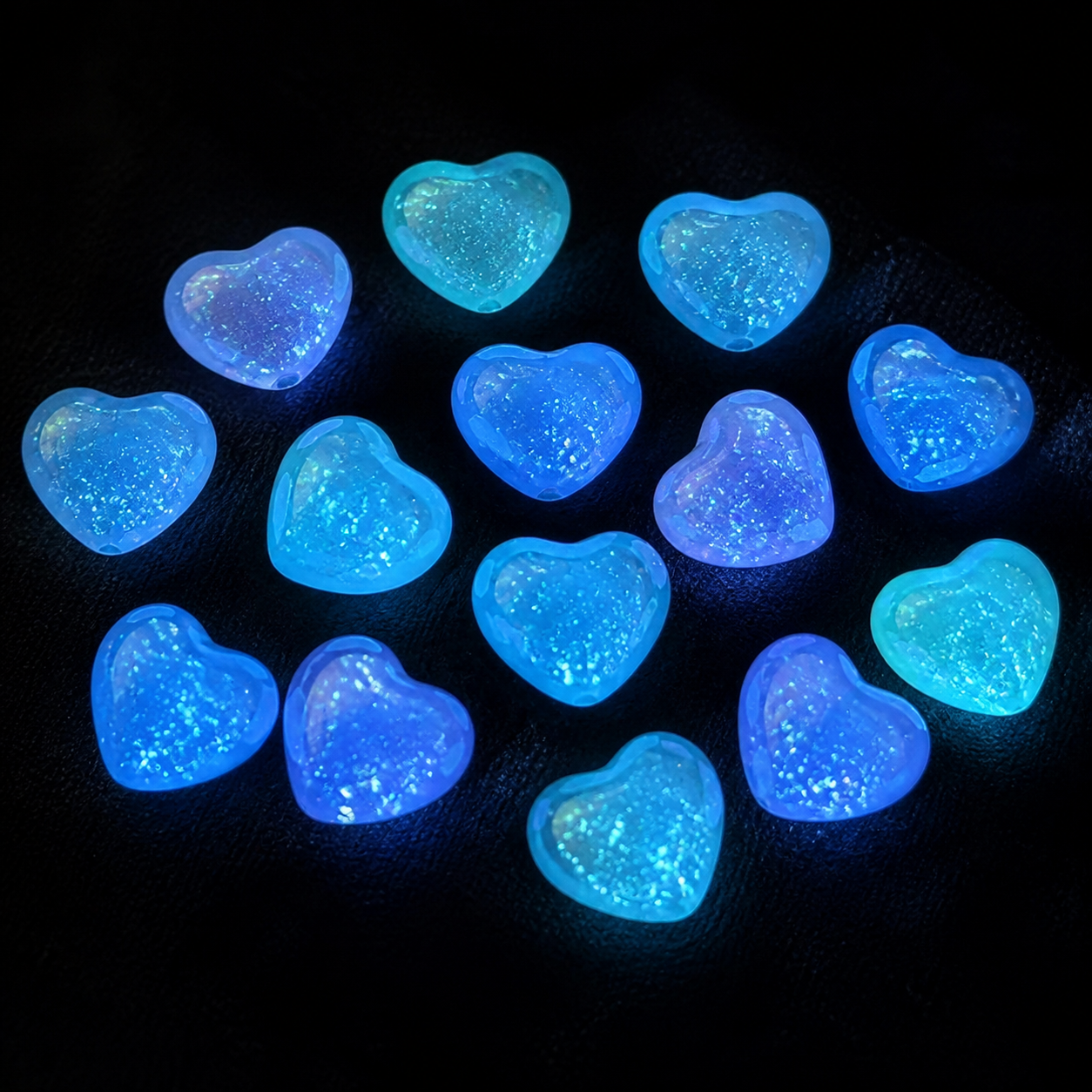 22x19mm Luminous Heart Acrylic Beads with 2.9mm Hole for DIY Jewelry Making & Crafts – product image 6