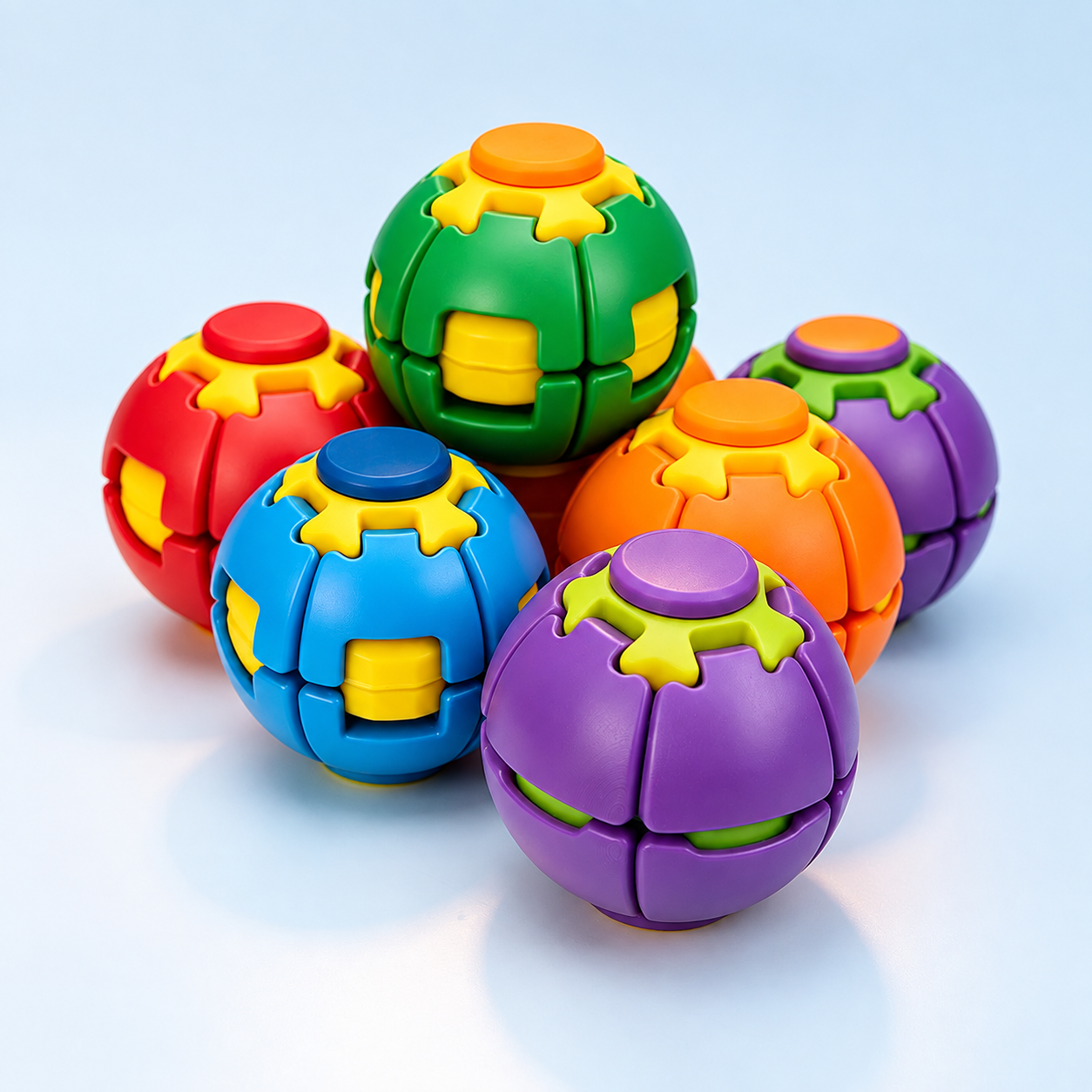 3D Press & Spin Fidget Ball – Stress Relief Desk Toy – product image 1