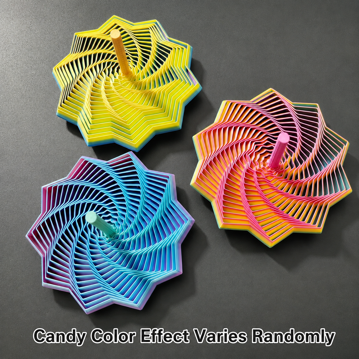 3D Printed Spiral Tower Fidget Spinner – Optical Illusion Stress Relief Toy – product image 6