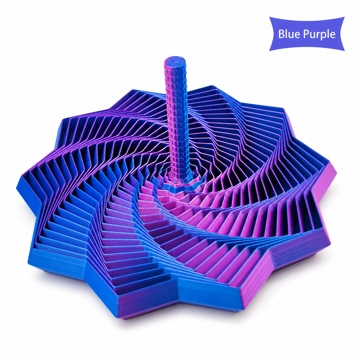 3D Printed Spiral Tower Fidget Spinner – Optical Illusion Stress Relief Toy – product image 4