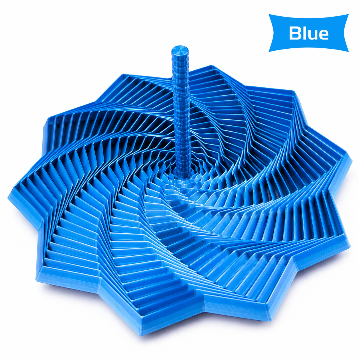 3D Printed Spiral Tower Fidget Spinner – Optical Illusion Stress Relief Toy – product image 3