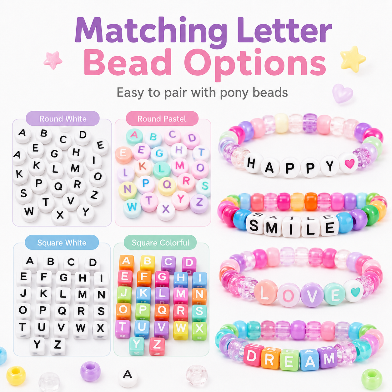 Wholesale 6×9mm Pony Beads – Colorful Acrylic Large Hole Craft Beads – product image 6
