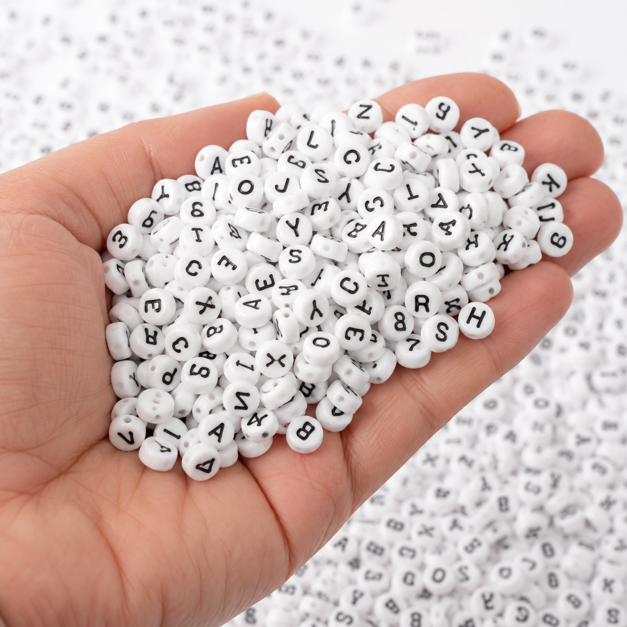 Wholesale Acrylic Alphabet Letter Beads 4×7mm for DIY Jewelry Making – product image 5
