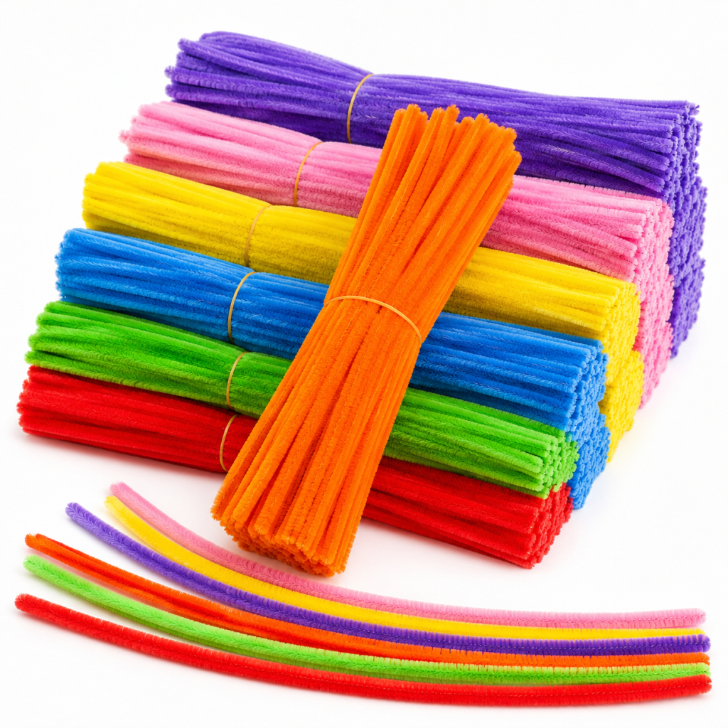 Wholesale 6mm Chenille Stems 30cm 100pcs Pipe Cleaners for DIY Crafts – product image 1