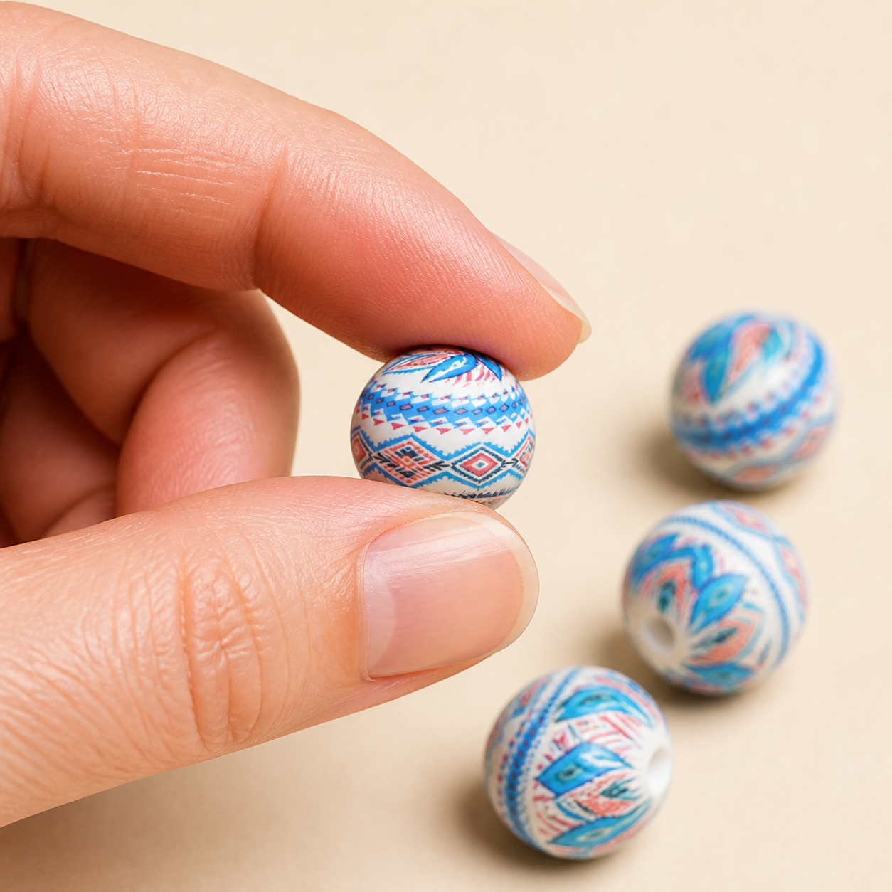 15mm Printed Silicone Beads with 2mm Hole for DIY Crafts – product image 7