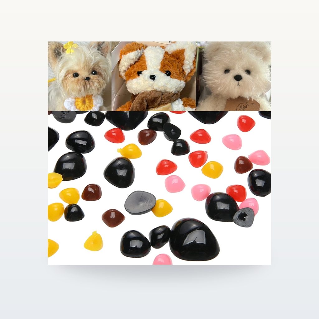Acrylic Triangle Animal Noses for Plush Toy Making, 6–20 mm — product overview