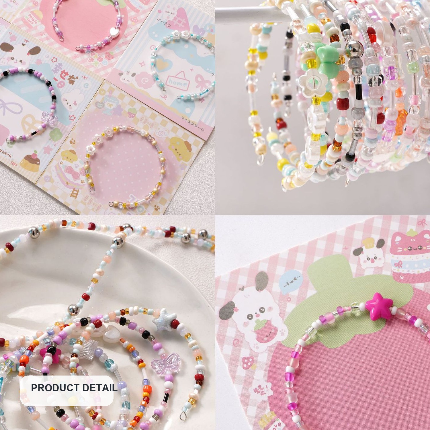 Mixed Glass Seed Beads for DIY Bracelets and Phone Straps, 2–4 mm — product detail view one
