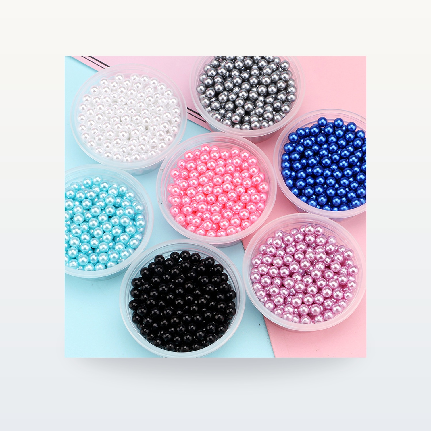ABS Imitation Pearl Beads Without Holes for Crafts, 3–14 mm — product overview