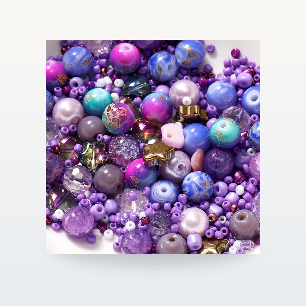 Mixed-Color Acrylic Bead Assortment for DIY Jewelry, 2–8 mm — product overview