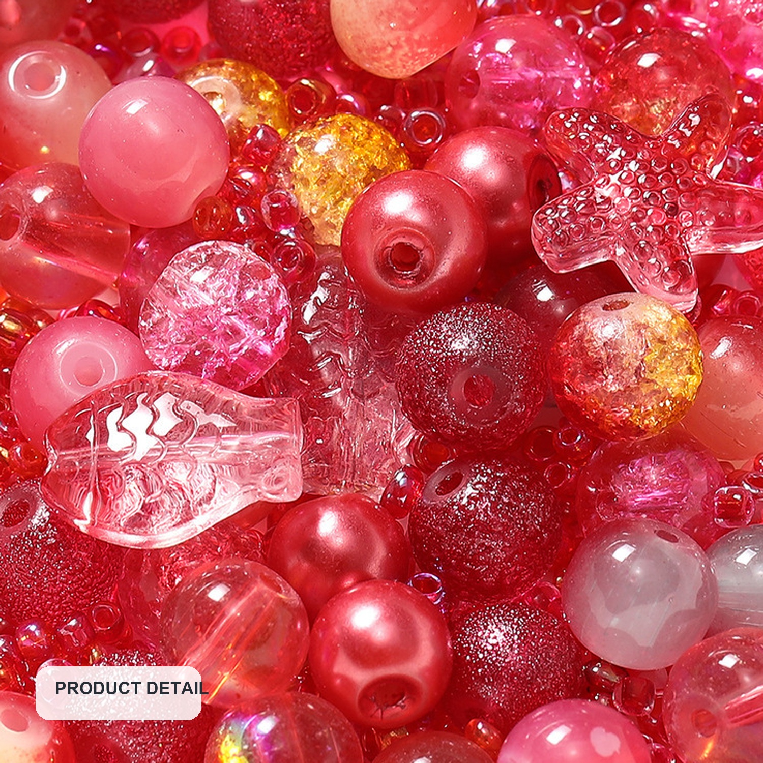 Mixed-Color Acrylic Bead Assortment for DIY Jewelry, 2–8 mm — product detail view one