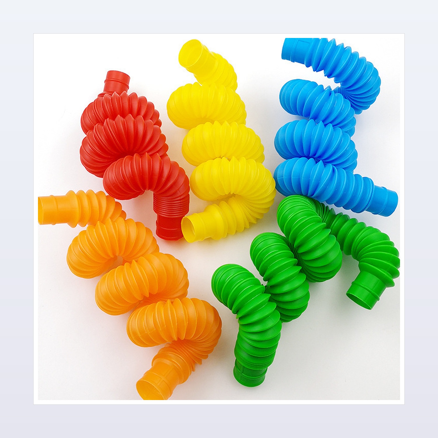Mini Colorful Pop Tubes Sensory Toy Set, 19–29 mm Diameter — product application view two