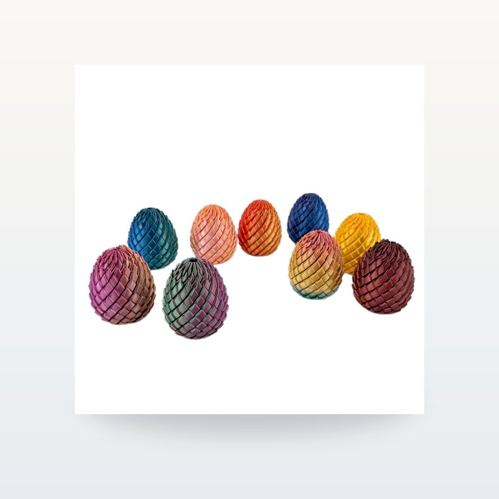 3D-Printed Transforming Dragon Egg Fidget Toy, 5.7–7.5 cm — product overview