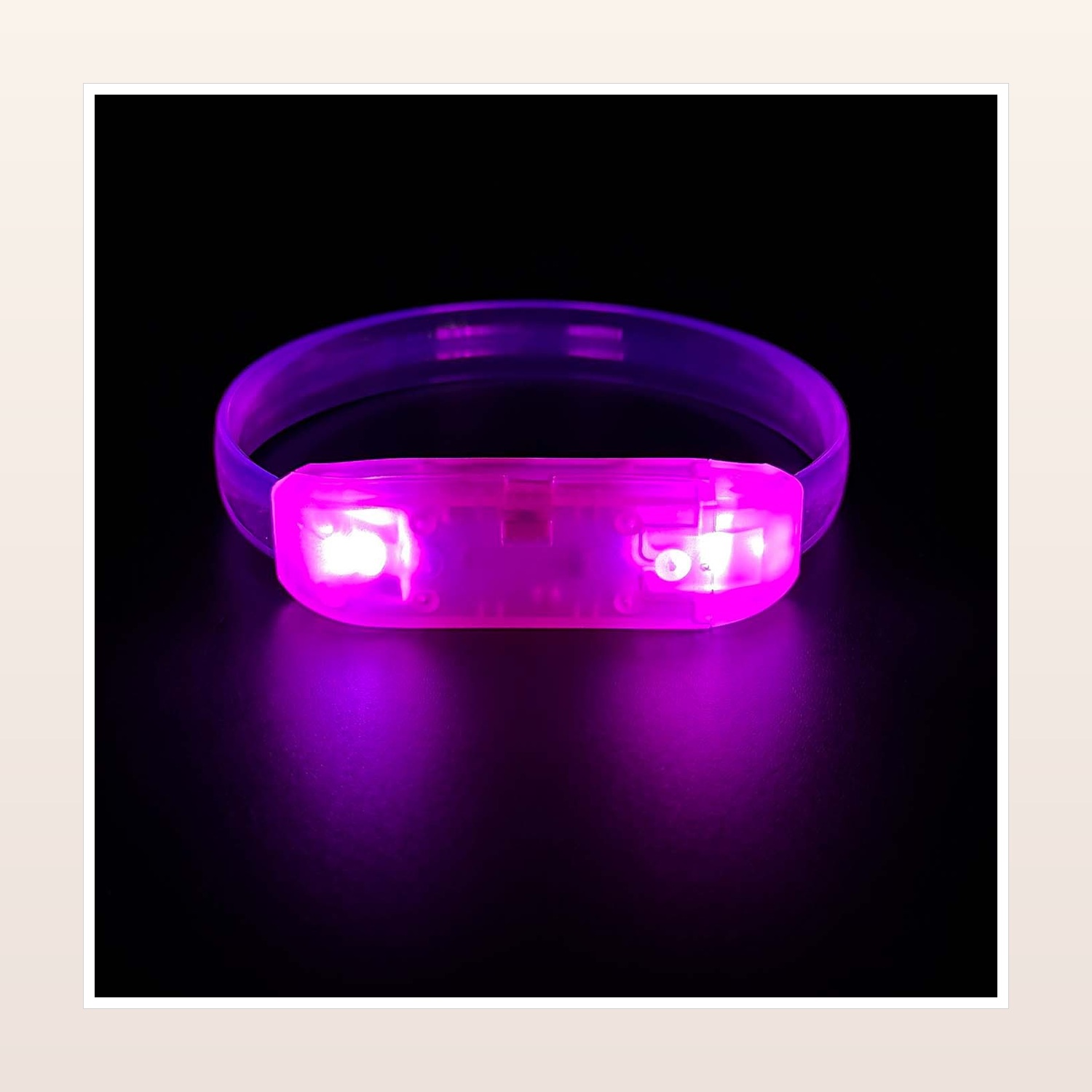 Transparent TPU Sound-Activated LED Wristbands — product application view three