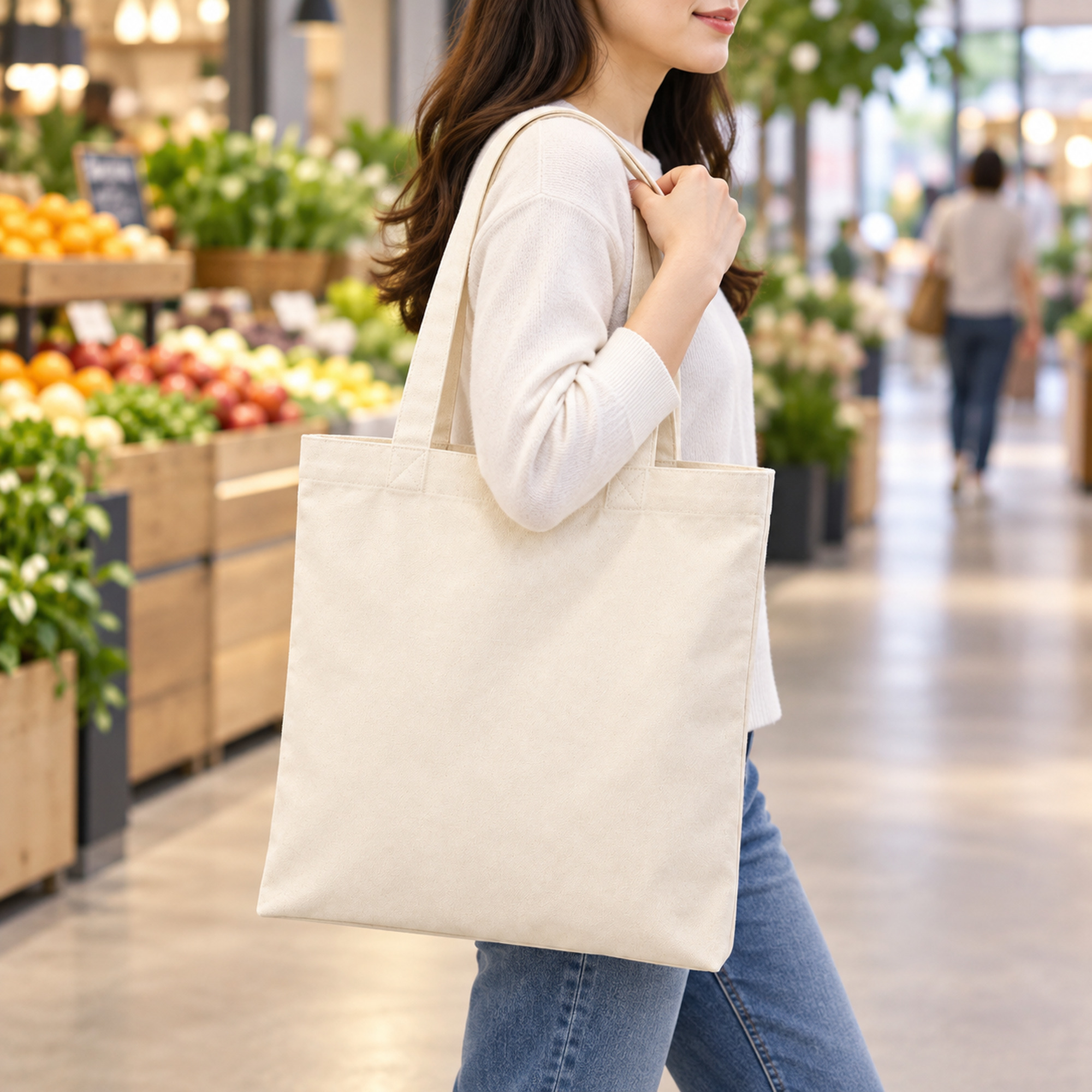 Custom Cotton Canvas Tote Bag application view