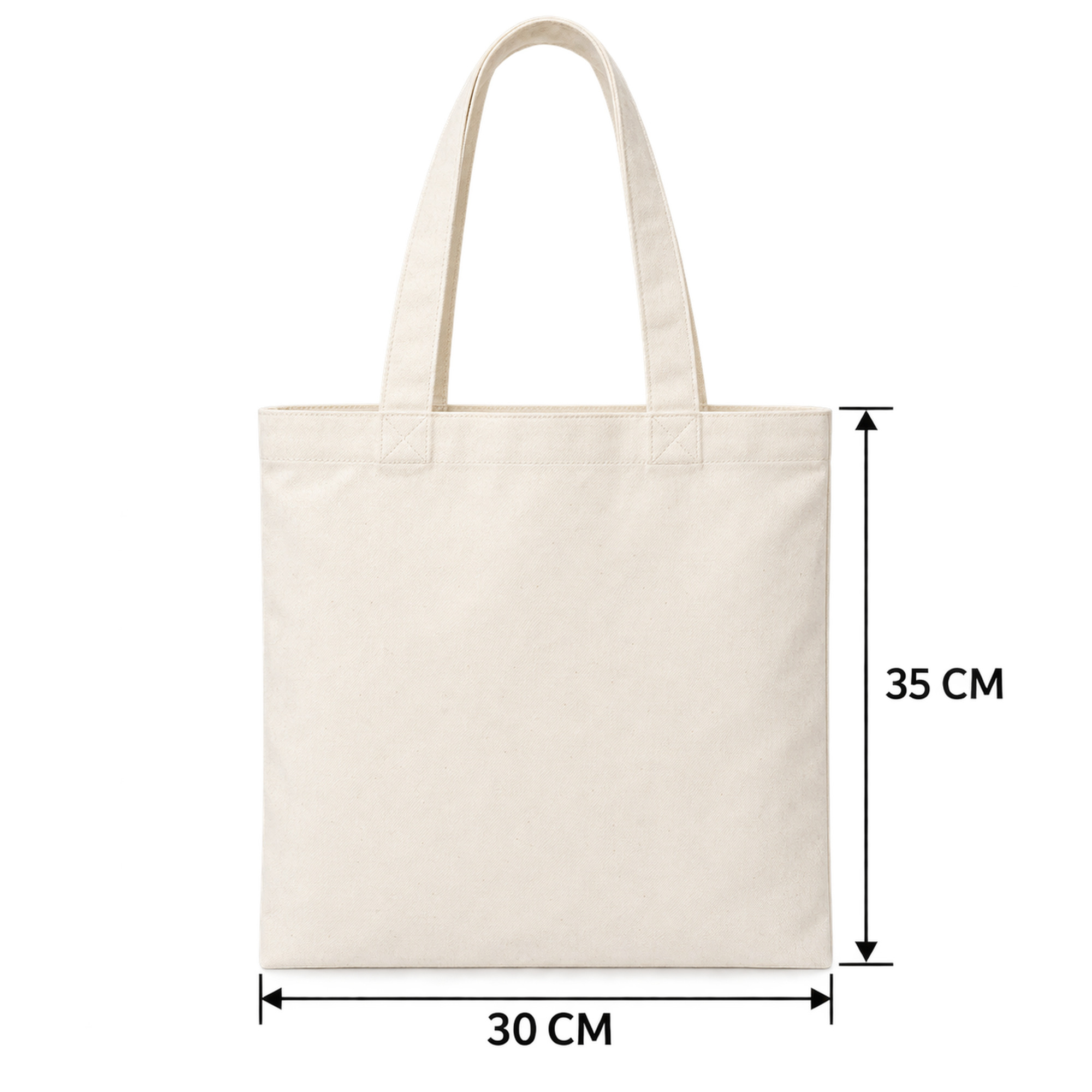 Custom Cotton Canvas Tote Bag structure and profile views