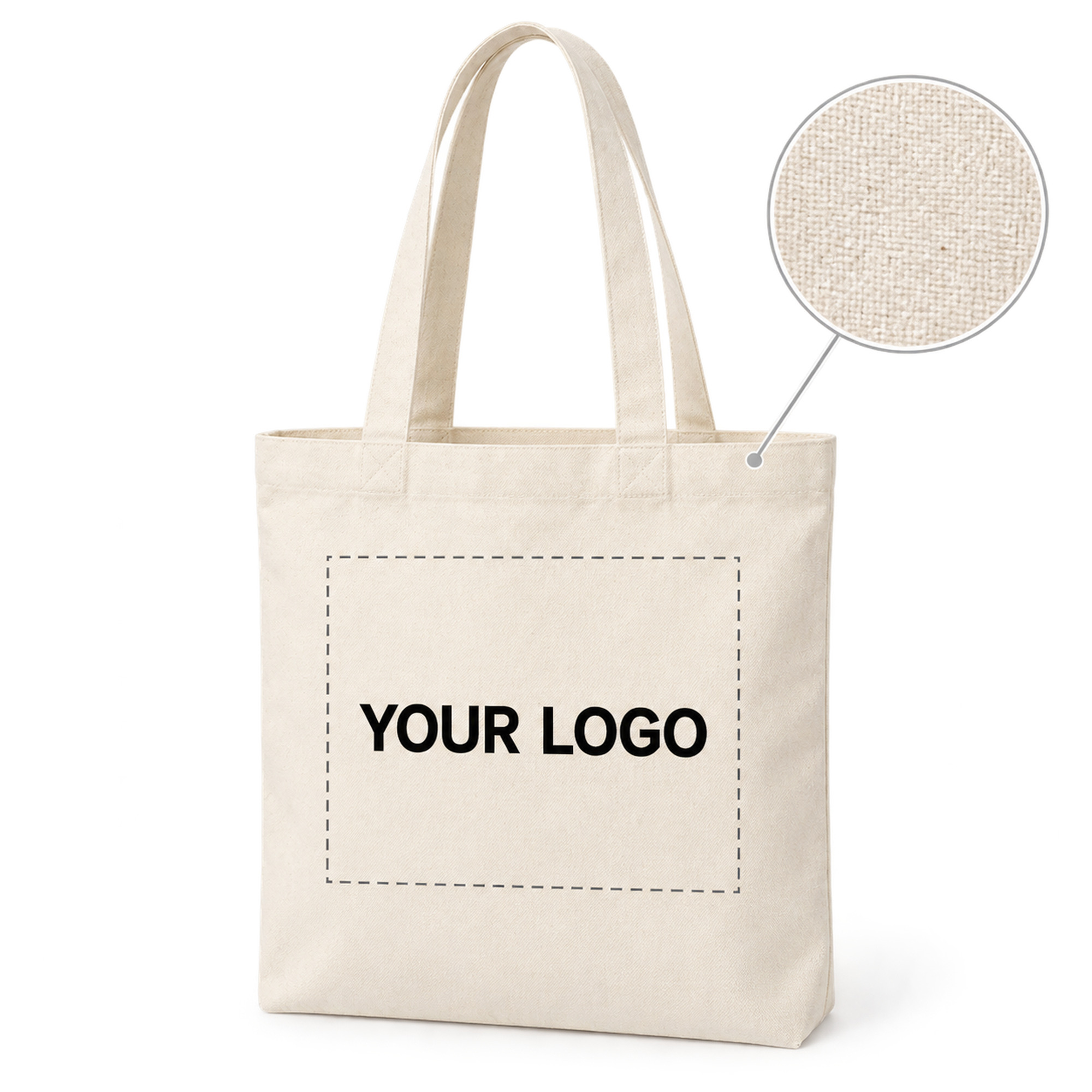 Custom Cotton Canvas Tote Bag customization area