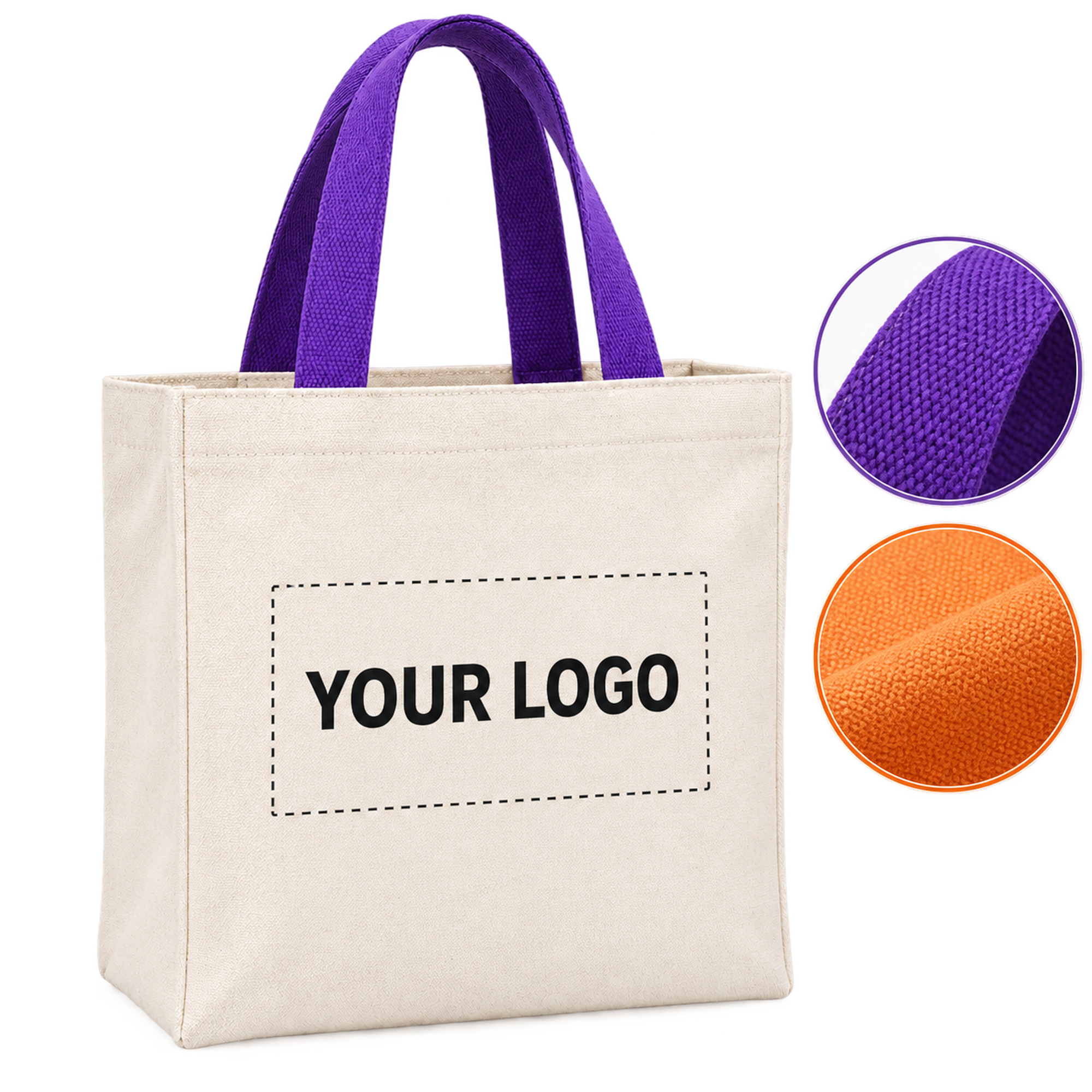 Custom Halloween Canvas Gift Tote customization area