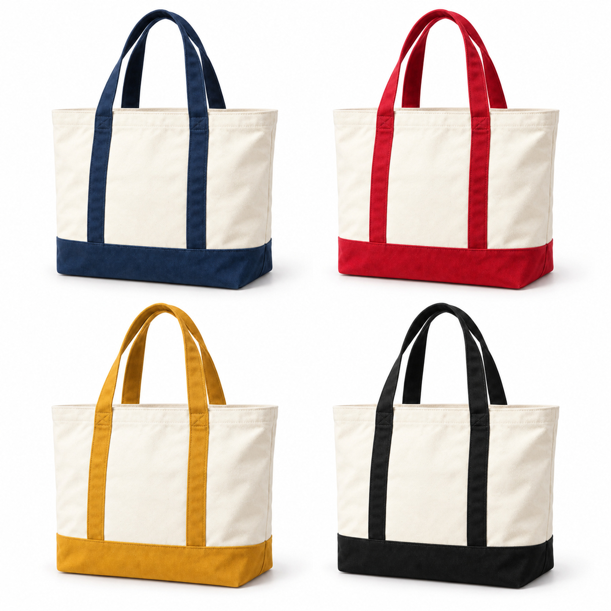Custom Patchwork Canvas Tote Bag available styles and colors