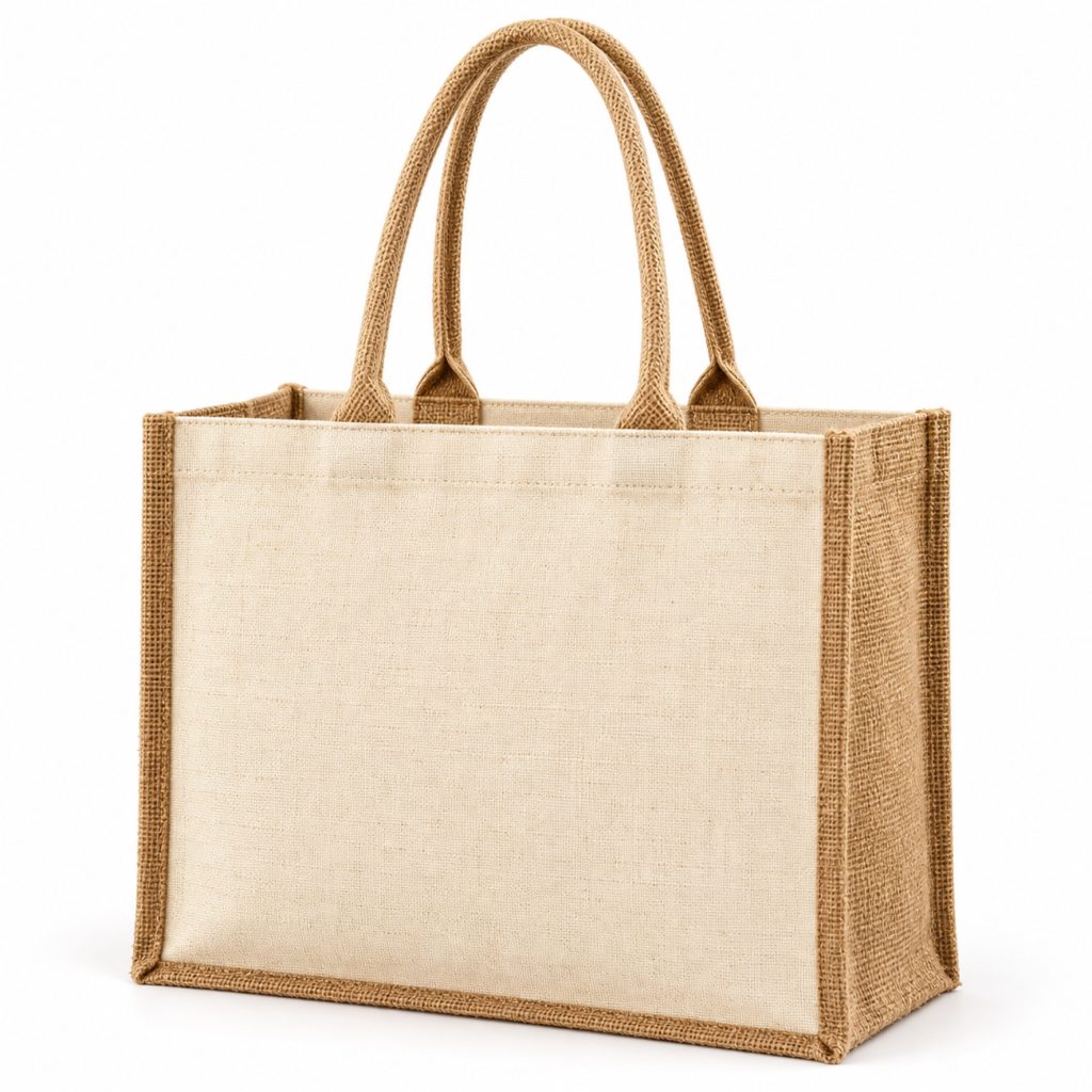Custom Structured Jute Tote Bag main product view