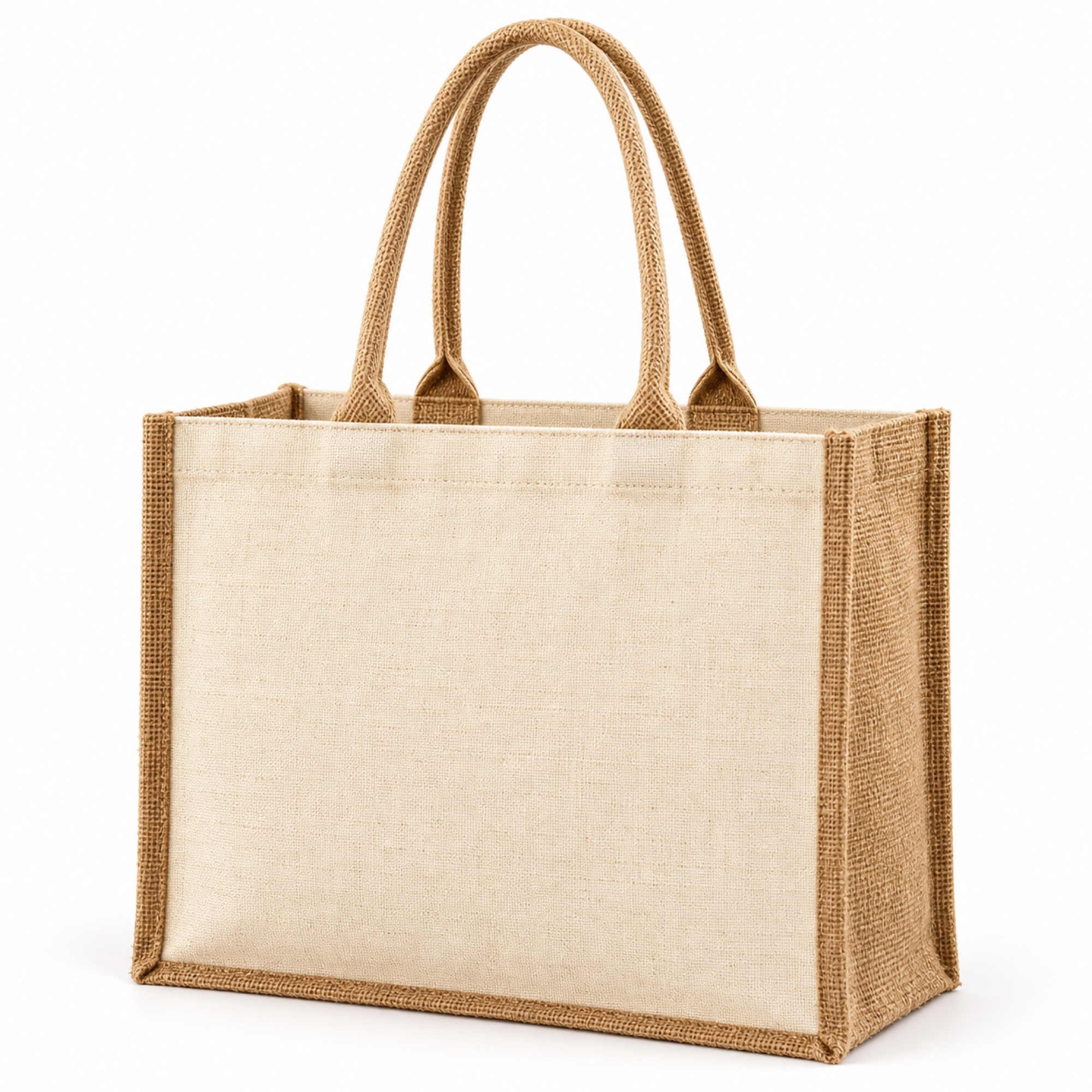 Custom Structured Jute Tote Bag main product view