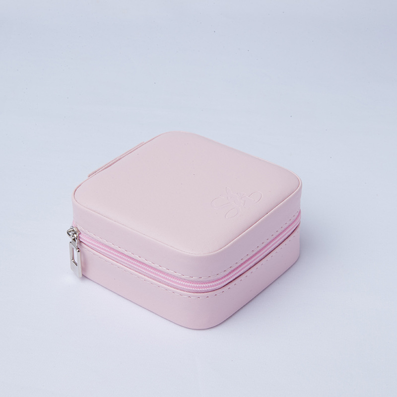 Compact Square Zippered Jewelry Case available finish view