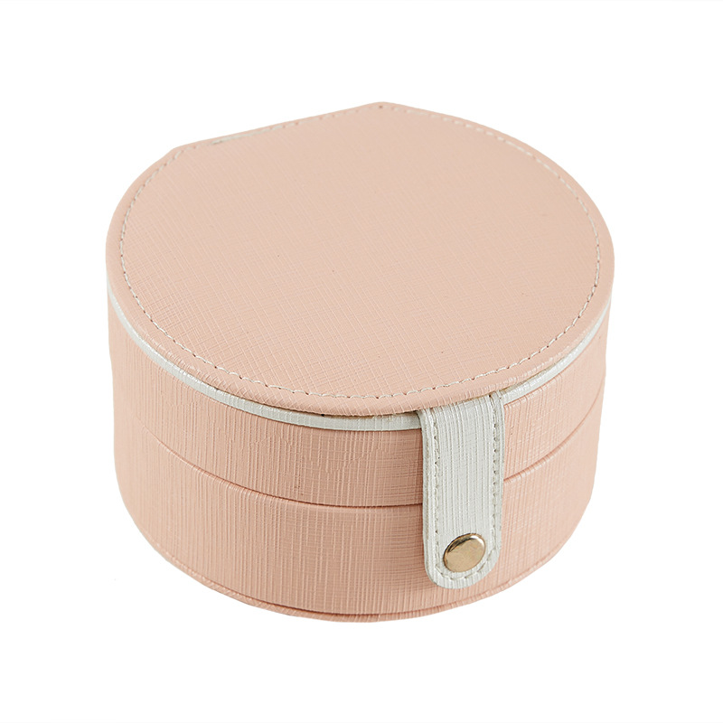 Round Double-Layer Jewelry Case with Mirror available finish view