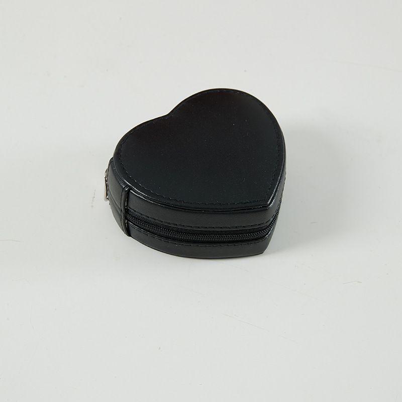 Heart-Shaped Zippered Jewelry Case available finish view