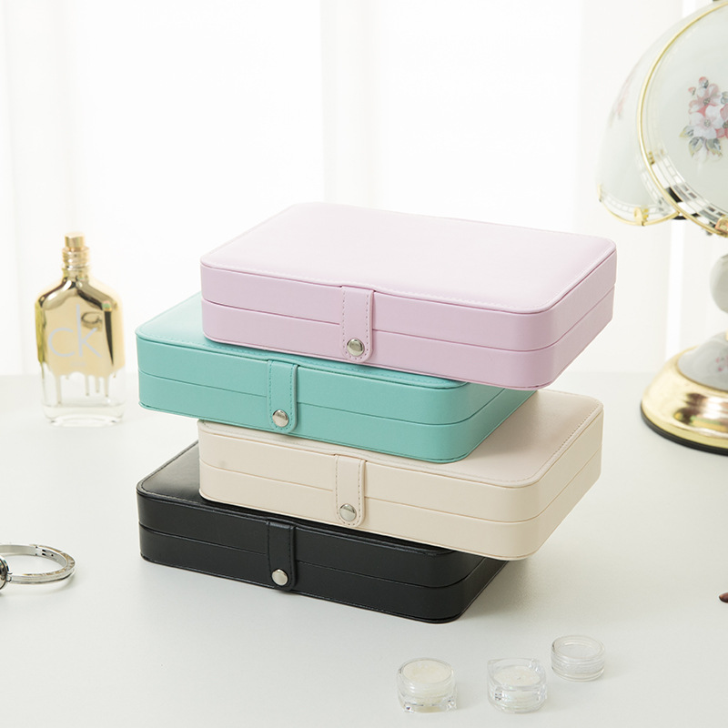 Flat Rectangular Jewelry Organizer with Mirror storage configuration