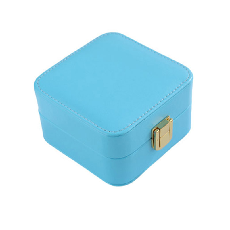 Compact Square Jewelry Box with Clasp available finish view