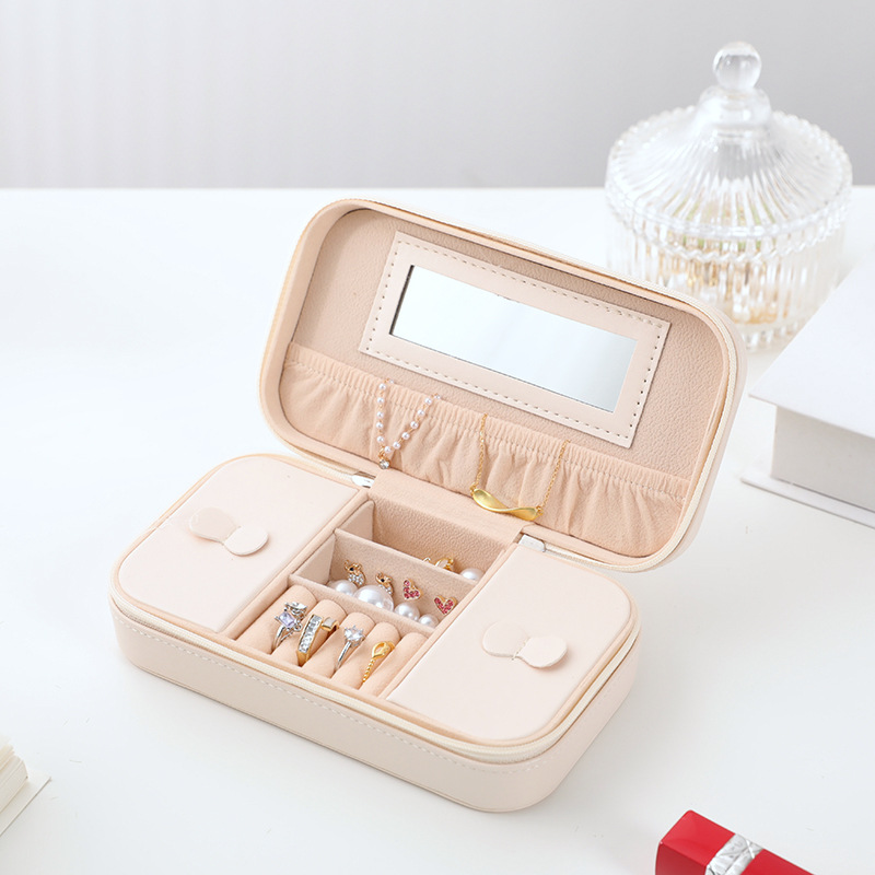 Rectangular Travel Jewelry Case with Mirror additional product view