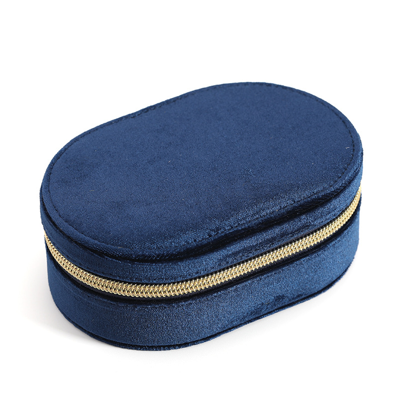 Oval Velvet Jewelry Case with Mirror additional product view