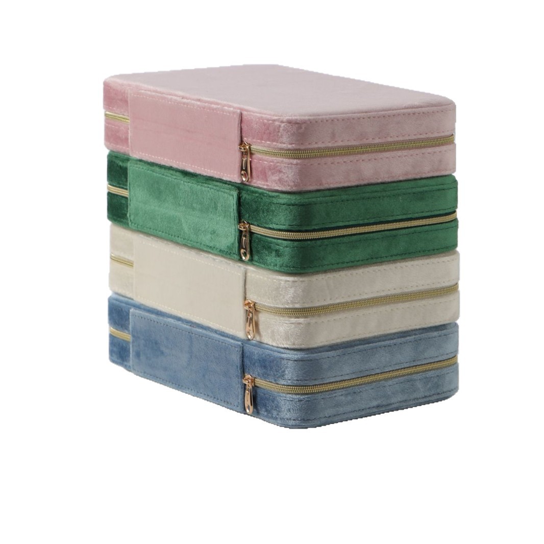 Flat Velvet Jewelry Organizer with Mirror available finish view