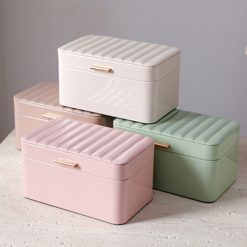 Handled Double-Layer Jewelry Organizer front and overall view