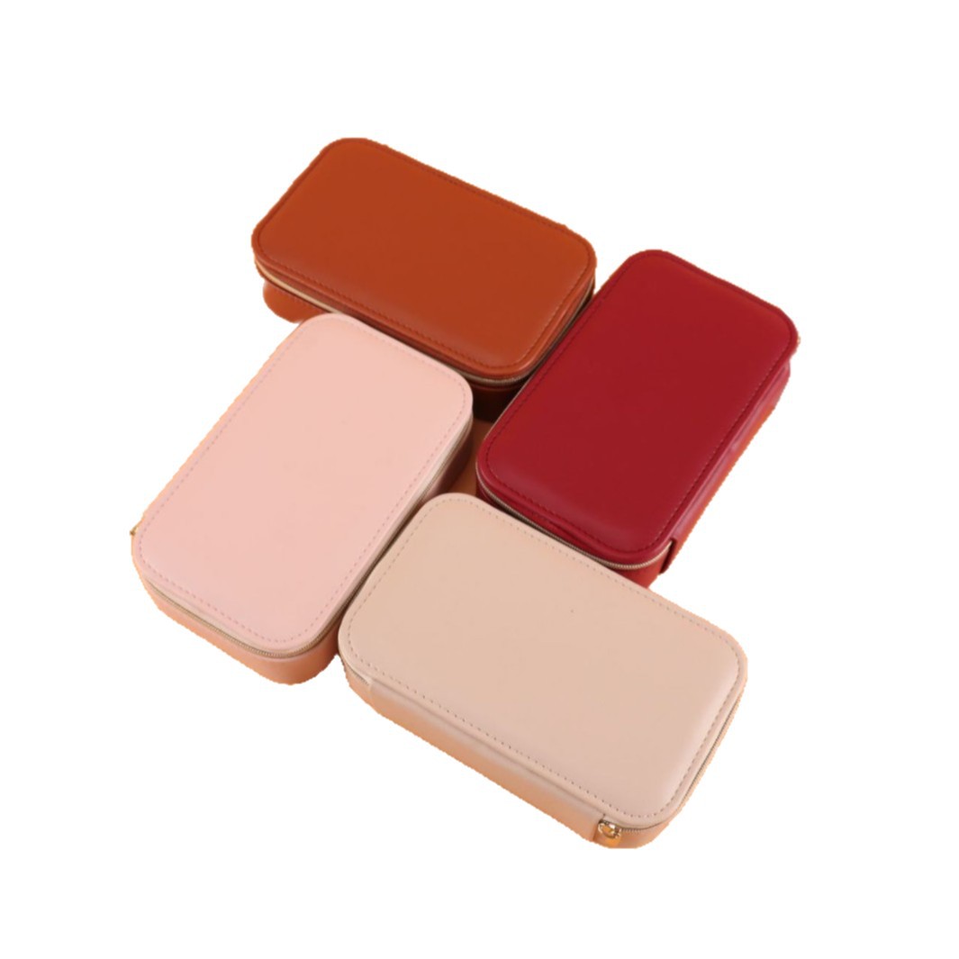 Compact Rectangular PU Jewelry Case available finish view