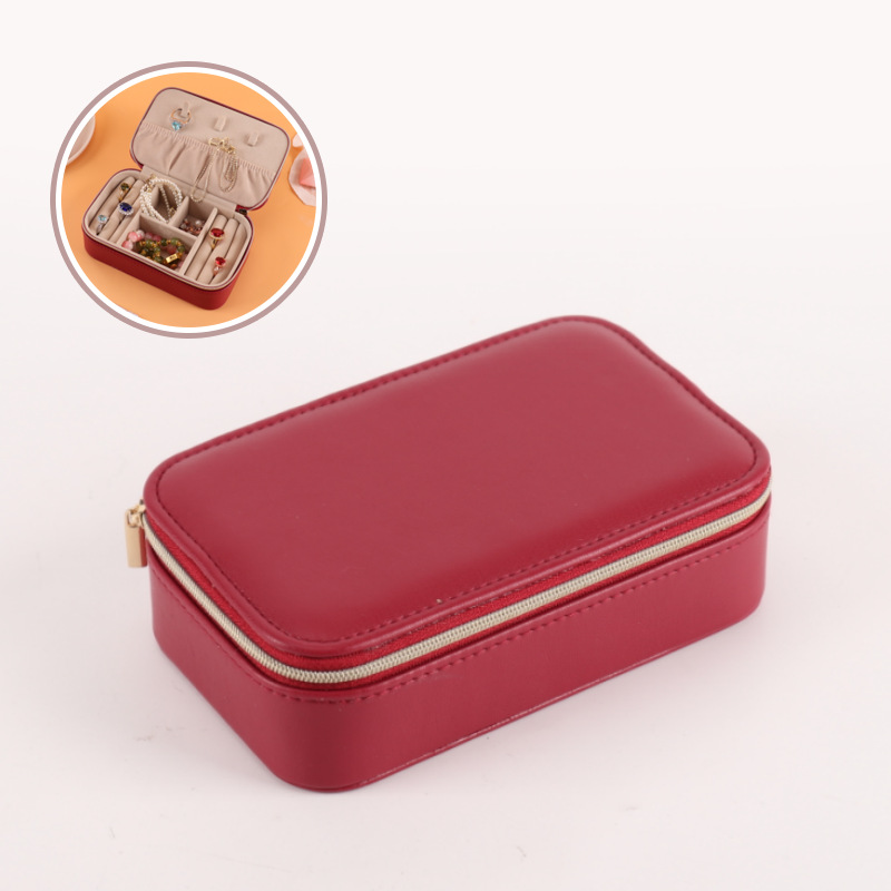 Compact Rectangular PU Jewelry Case additional product view