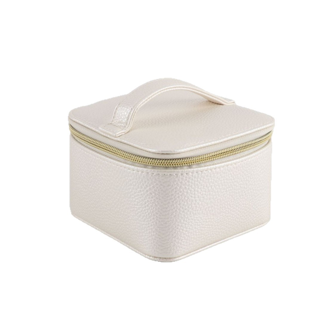 Square PU Travel Jewelry Case with Handle available finish view