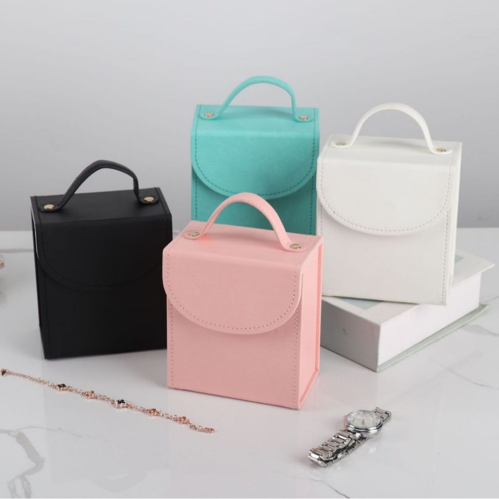 Handled Fold-Out Travel Jewelry Organizer front and overall view