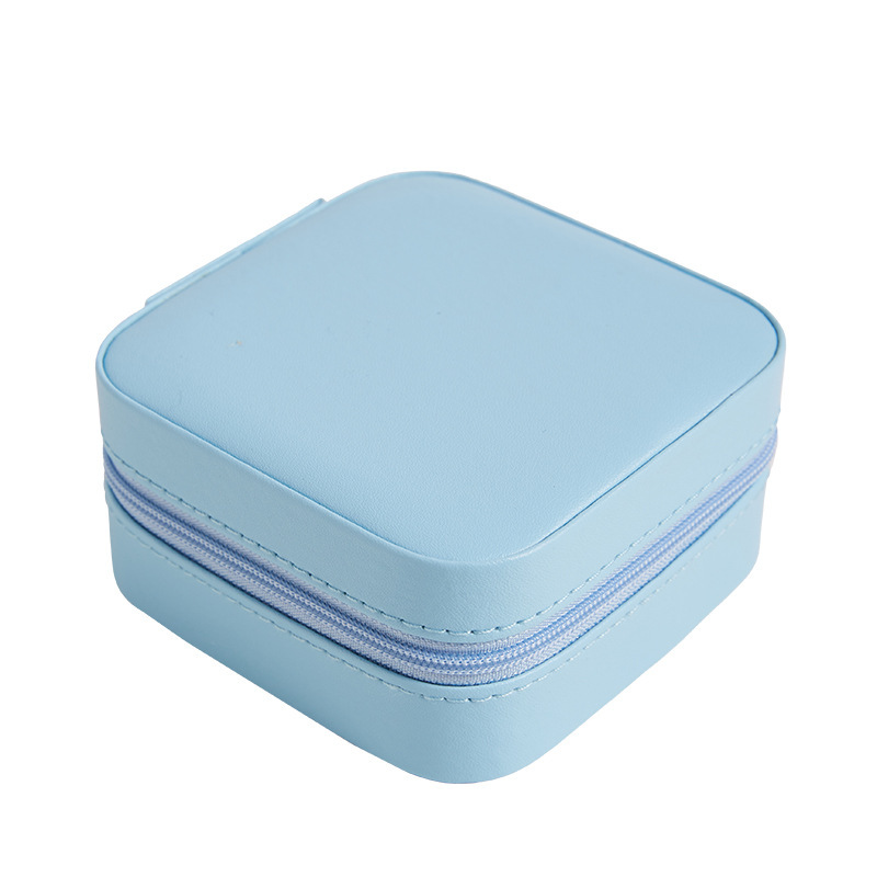 Iridescent Square Travel Jewelry Case with Mirror additional product view