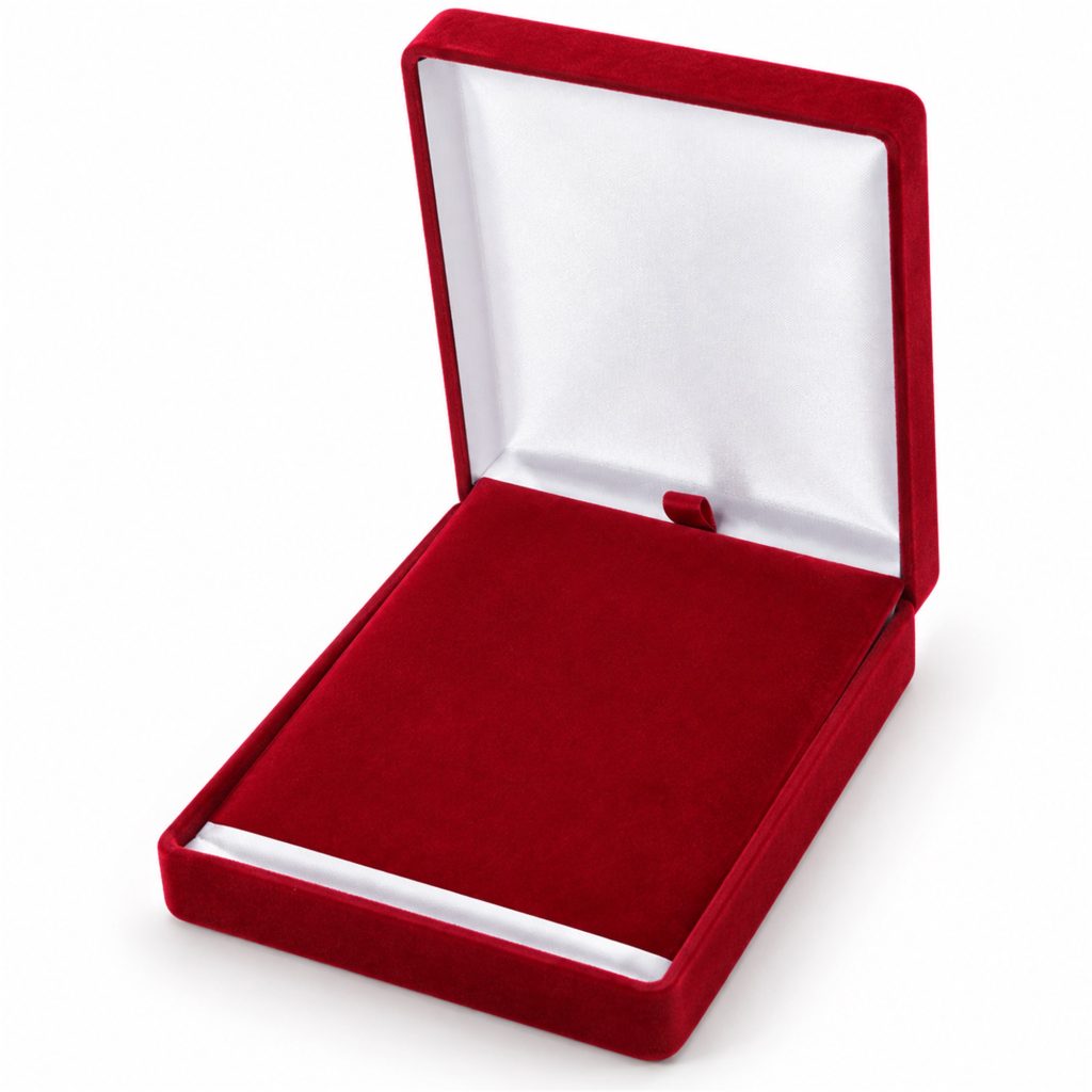 Custom Large Rectangular Velvet Medal And Jewelry Presentation Box front product view