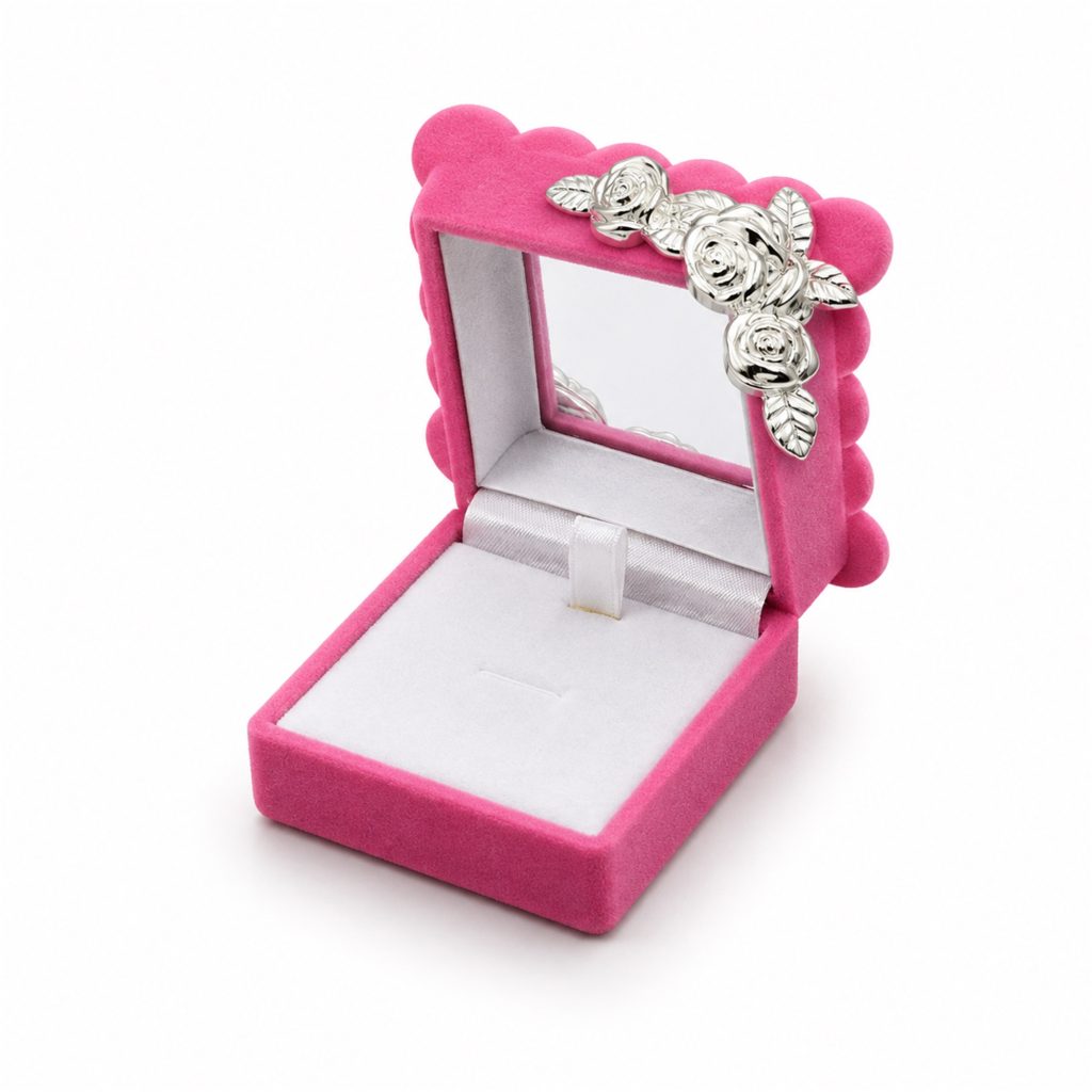 Custom Flocked Photo-Frame Window Jewelry Presentation Box front product view
