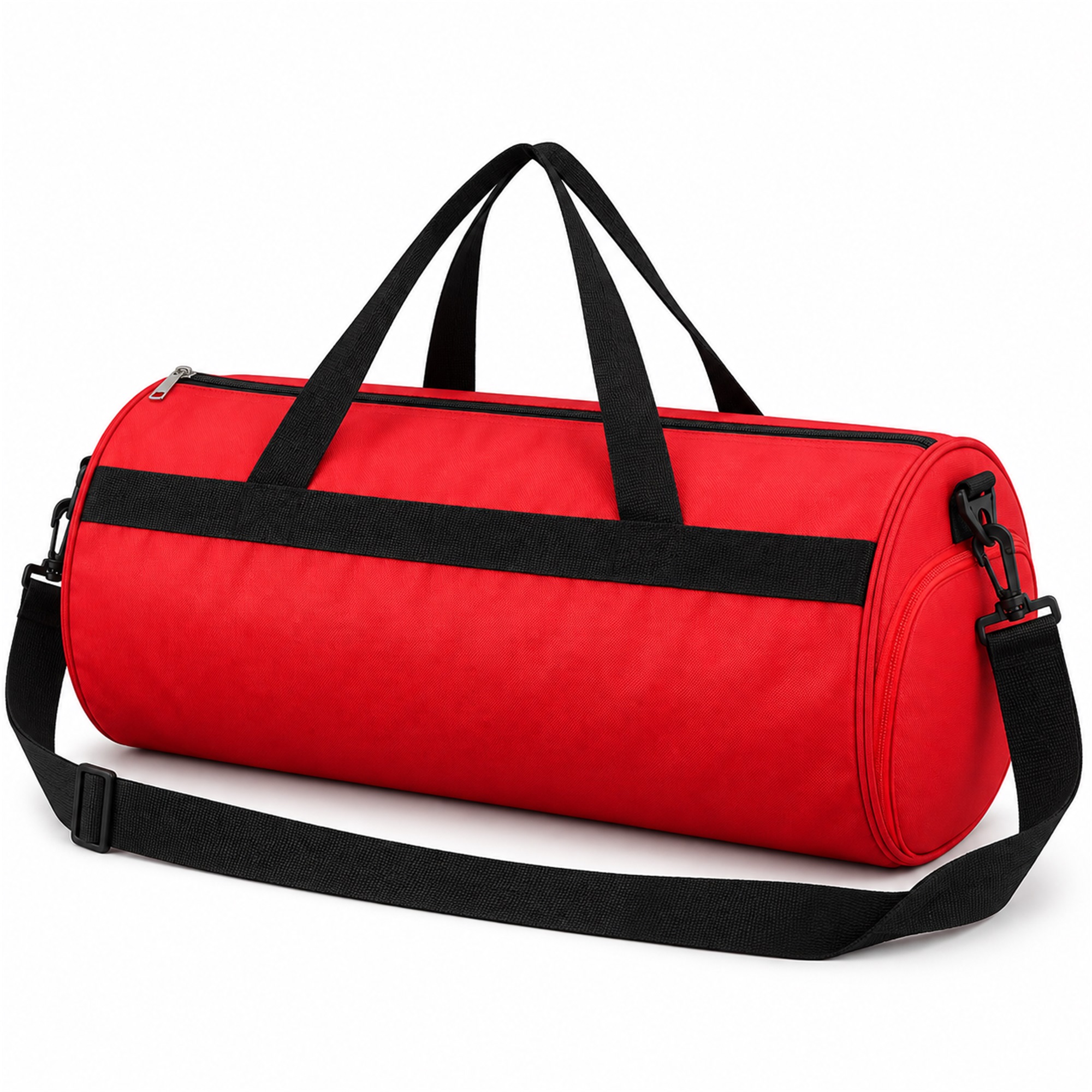 Cylindrical Oxford Sports And Travel Duffel Bag front product view