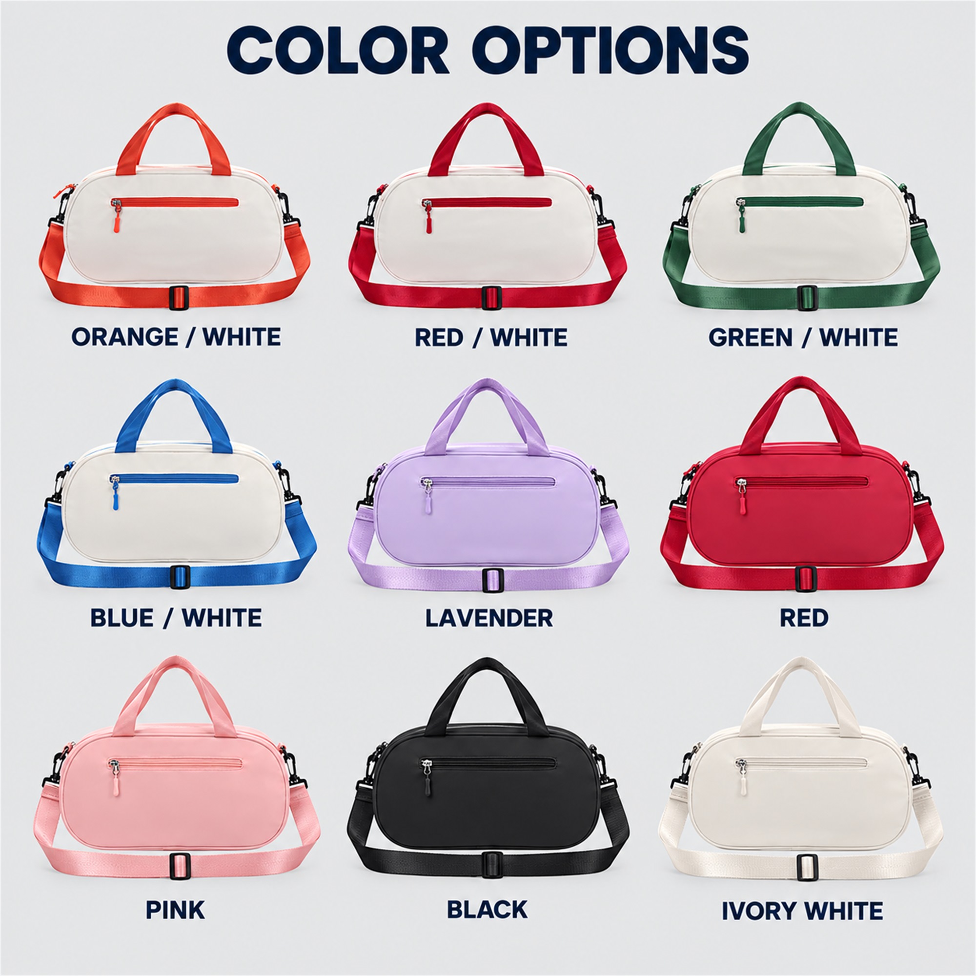 Custom Compact Polyester Dance And Leisure Sports Shoulder Bag available styles and colors