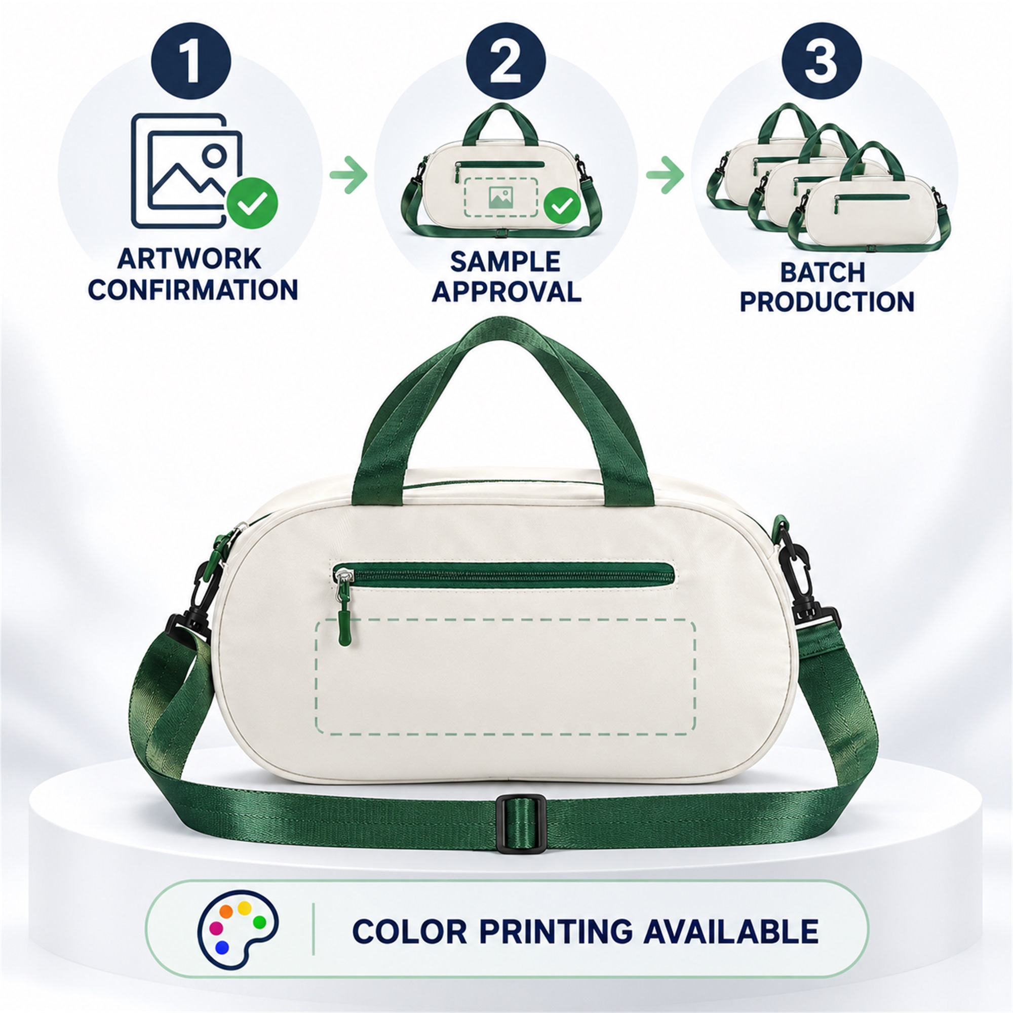 Custom Compact Polyester Dance And Leisure Sports Shoulder Bag custom logo option