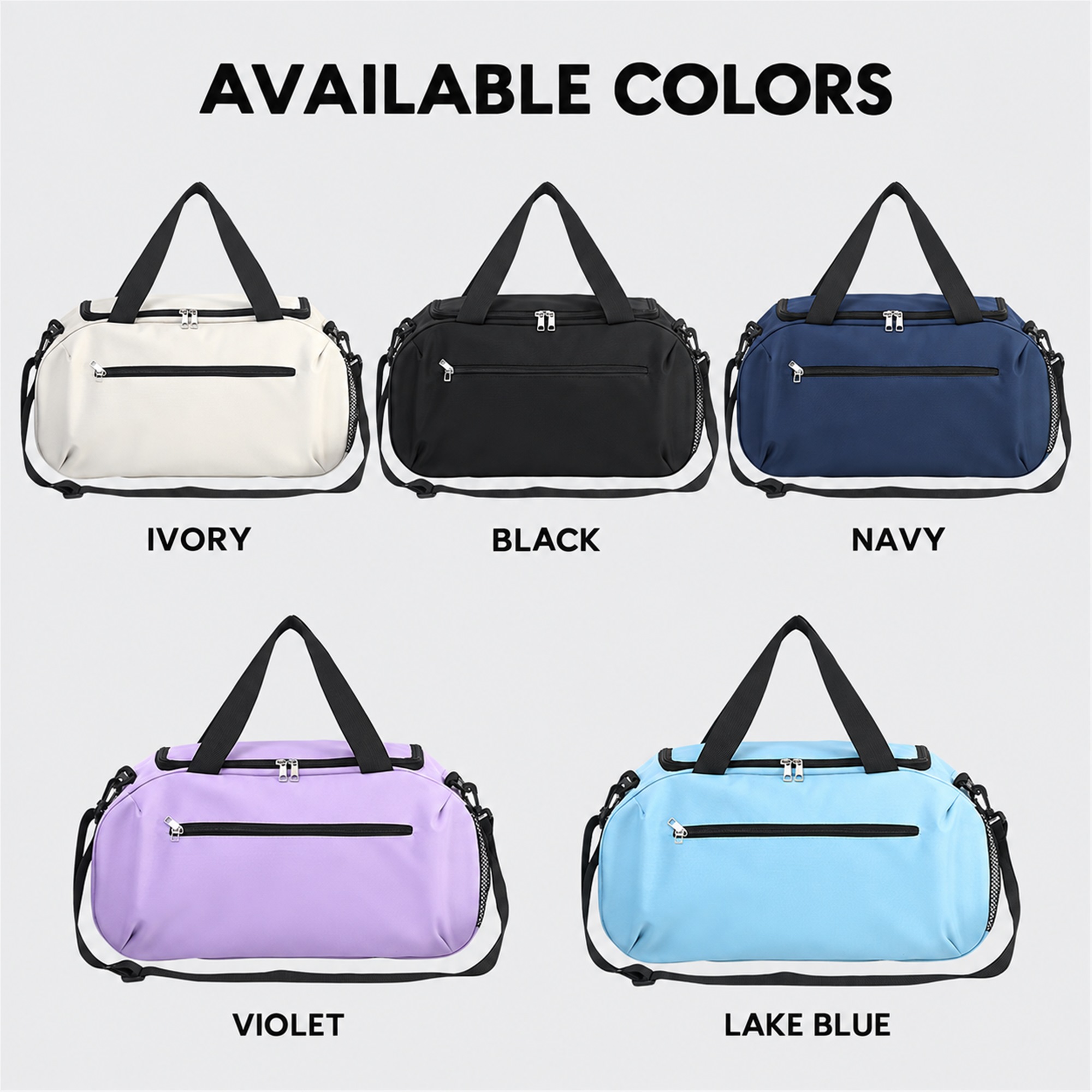 Custom Large 600D High-Elastic Oxford Gym And Travel Duffel available styles and colors