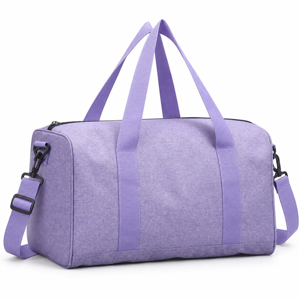 Custom Two-Tone Cationic Rectangular Gym And Yoga Duffel front product view