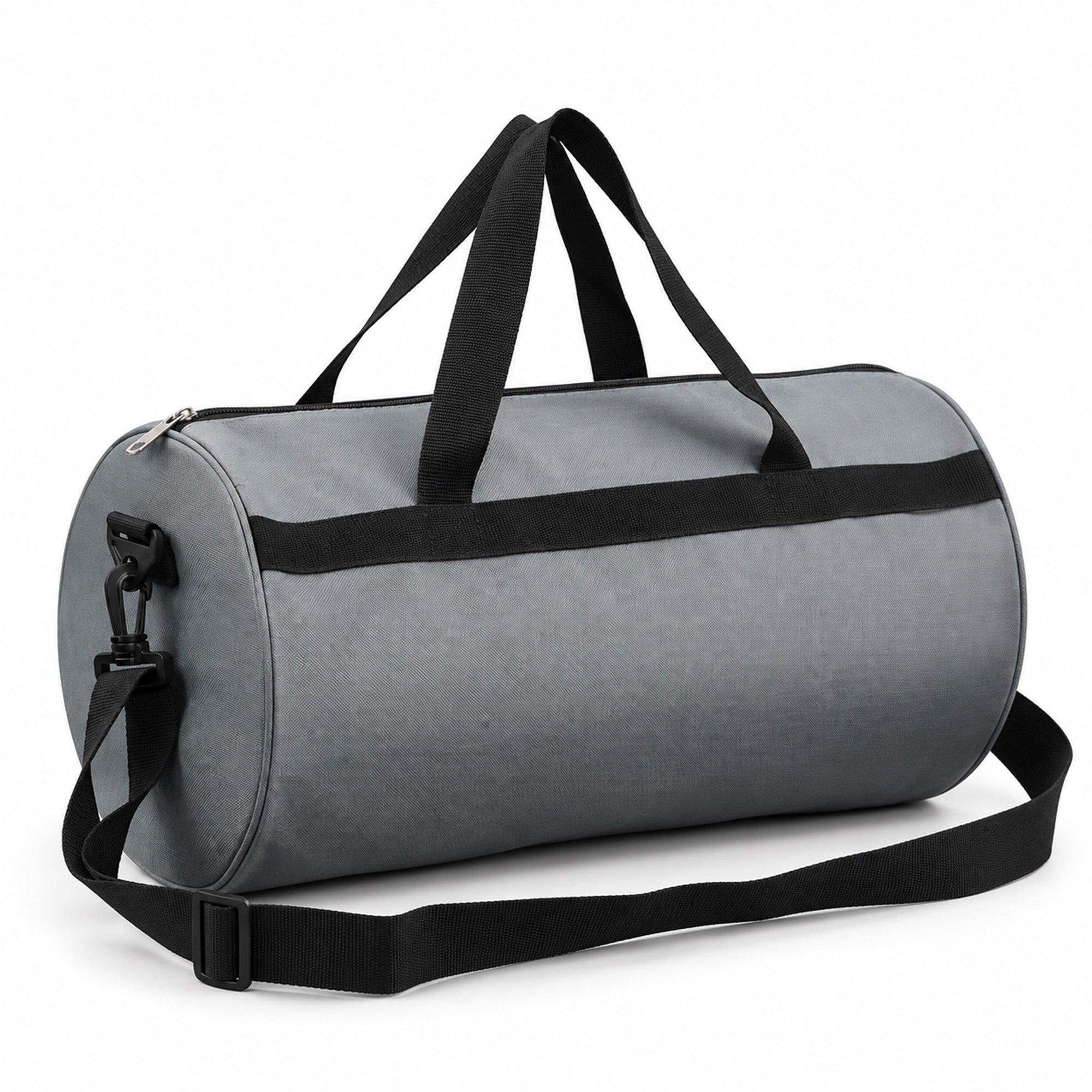 Custom Fine-Grid Oxford Cylindrical Gym, Yoga And Travel Duffel front product view