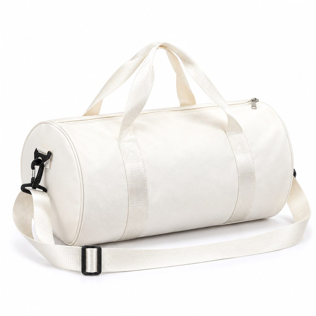 Custom Oxford Cylindrical Gym And Swim Duffel front product view