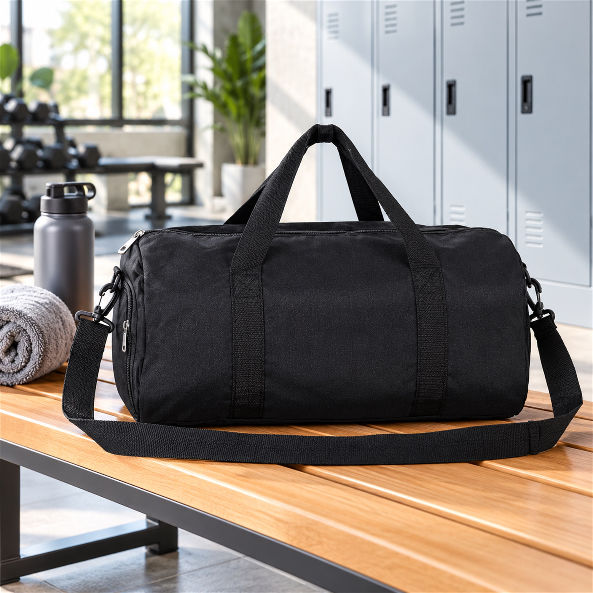 Custom Cationic Gym And Swim Duffel With Independent Shoe Compartment lifestyle application
