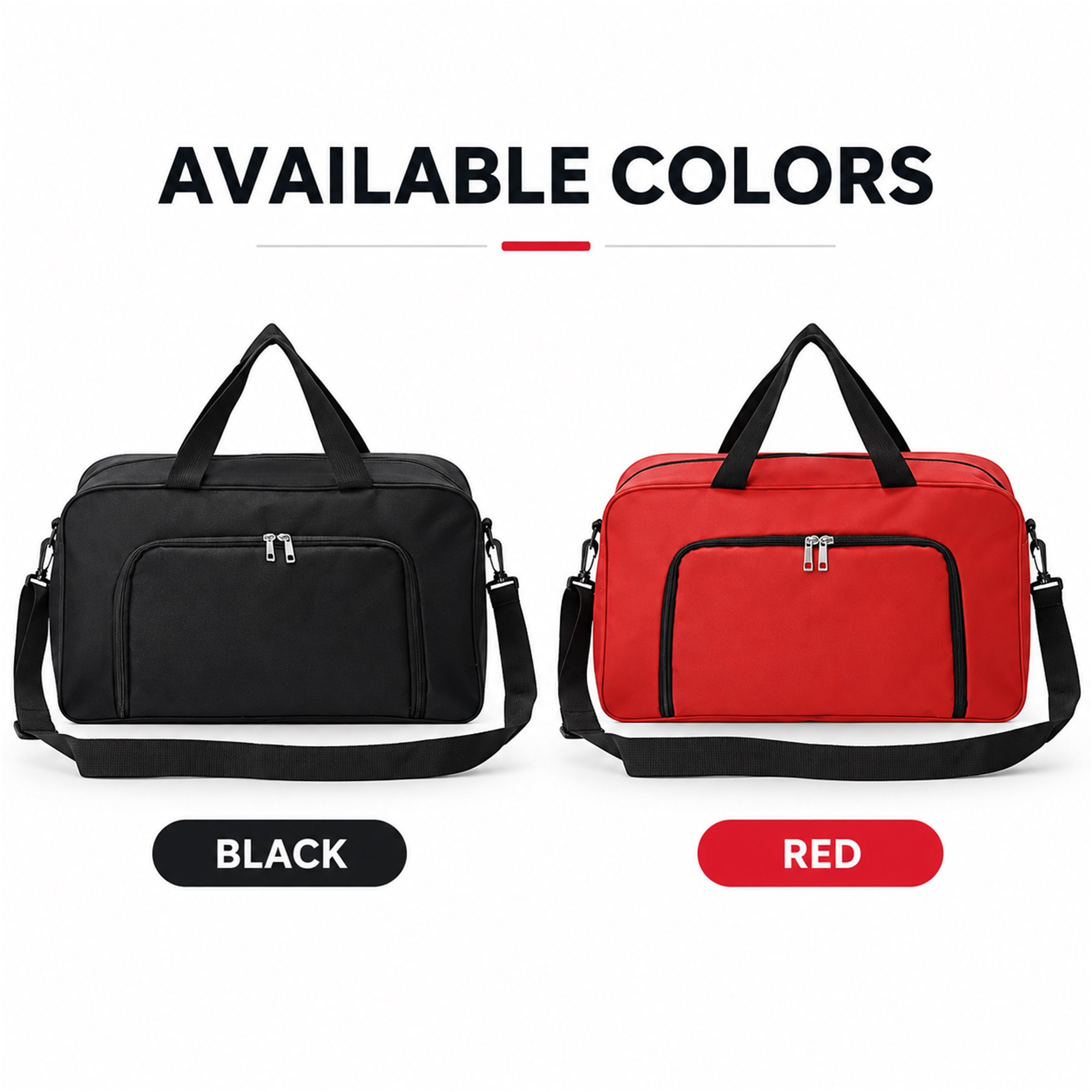 Custom Oxford Gym And Travel Duffel Bag With Front Zip Pocket available styles and colors