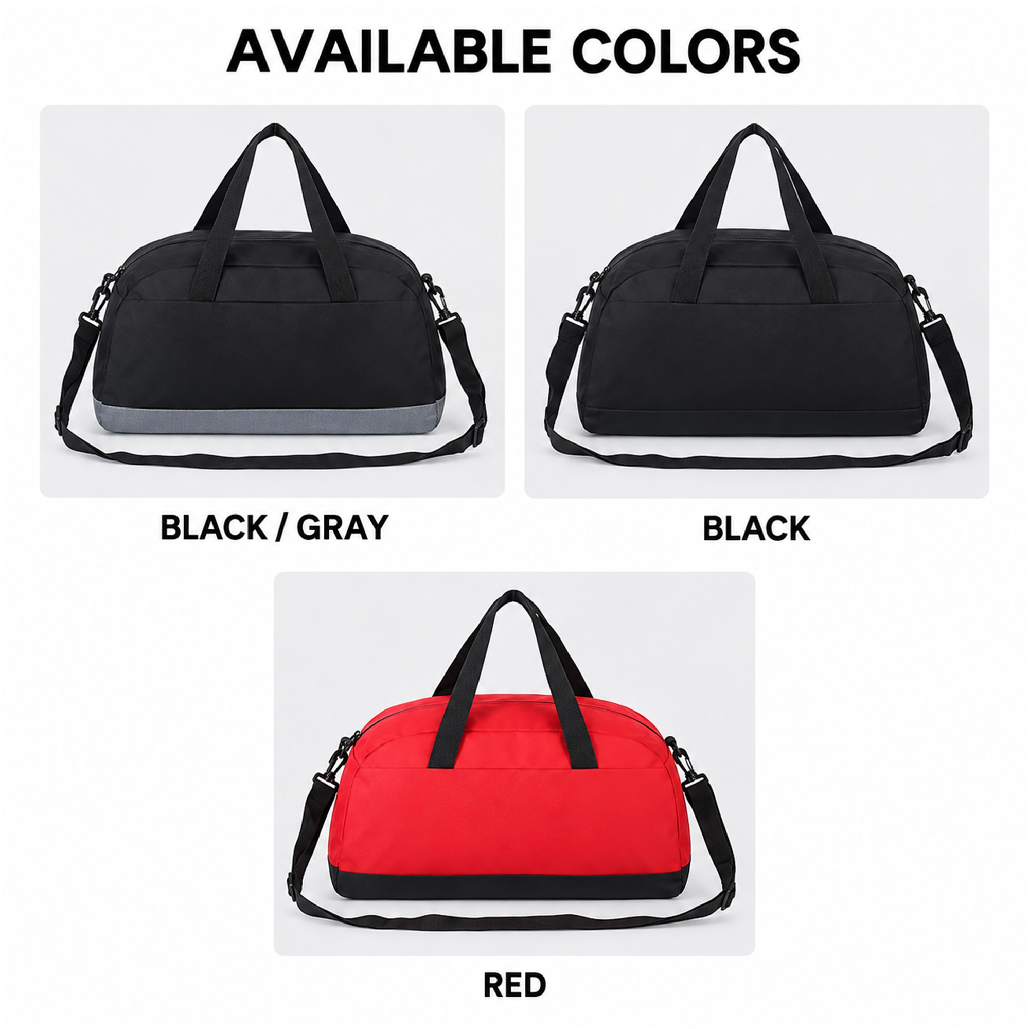 Custom Dense Oxford Shell-Shaped Gym, Yoga And Travel Duffel Bag available styles and colors